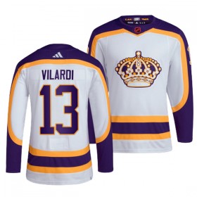 Los Angeles Kings Gabriel Vilardi 13 Adidas 2022-23 Reverse Retro 2.0 Weiss Trikot Authentic - Herren